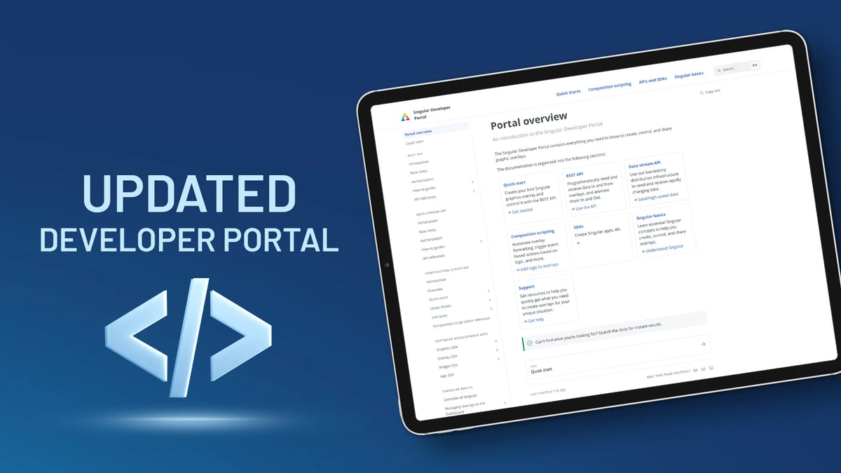 Singular new Developer Portal